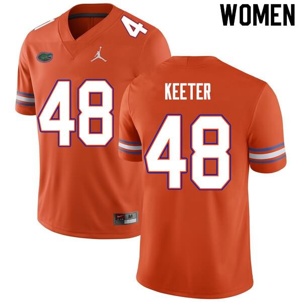 Women's NCAA Florida Gators Noah Keeter #48 Stitched Authentic Nike Orange College Football Jersey HGS6665OO